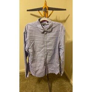 J. Maverick New York Long Sleeve Dress Shirt Plaid Blue/White/Pink Size XL
